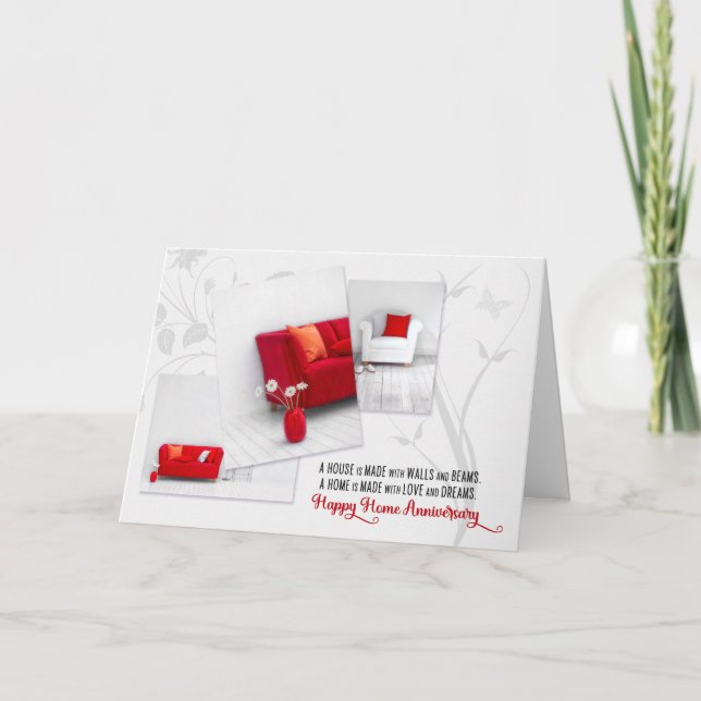 Home Anniversary from Real Estate Agent Modern Kort (Framsida)