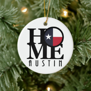 HOME Austin Texas Julgransprydnad Keramik