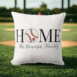 Home Baseball Family Namn Kudde