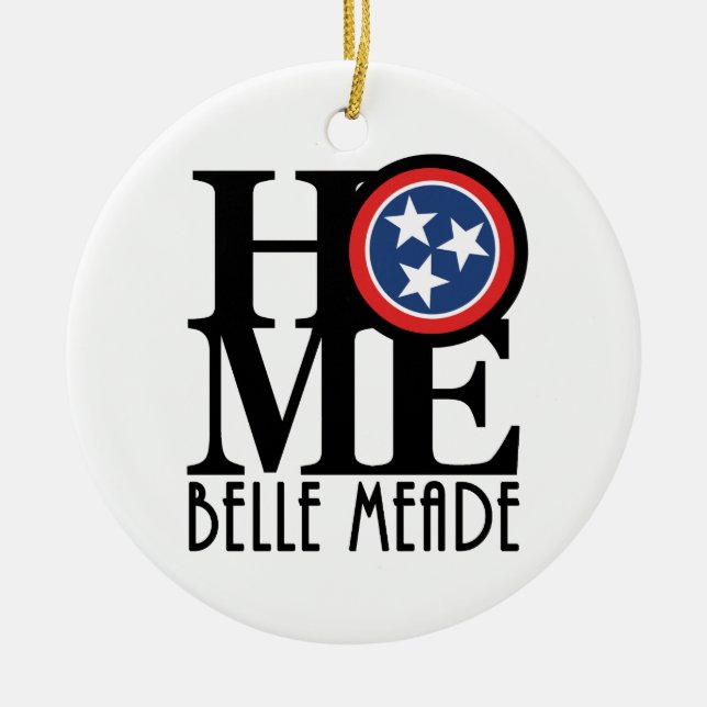 HOME Belle Meade Tennessee Julgransprydnad Keramik (Framsidan)