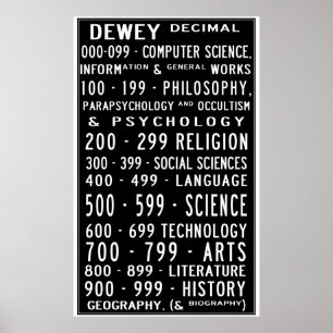 Home Bibliotek Dewey Decimal Busroll Poster