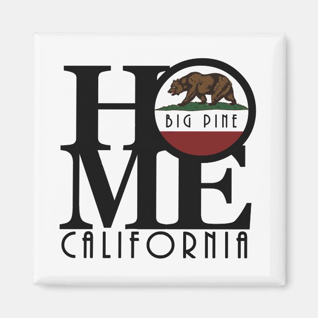 HOME Big Gräs Kalifornien Magnet (Framsidan)