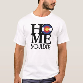 HOME Boulder Colorado (framskrift) T Shirt