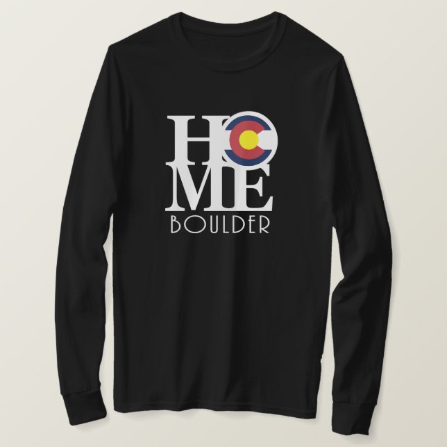 HOME Boulder Colorado T Shirt (Design framsida)