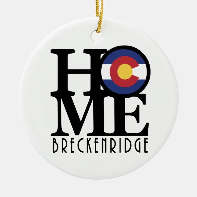 HOME Breckenridge Colorado Julgransprydnad Keramik (Framsidan)