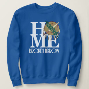 HOME Broken Arrow Oklahoma (vit text) T Shirt
