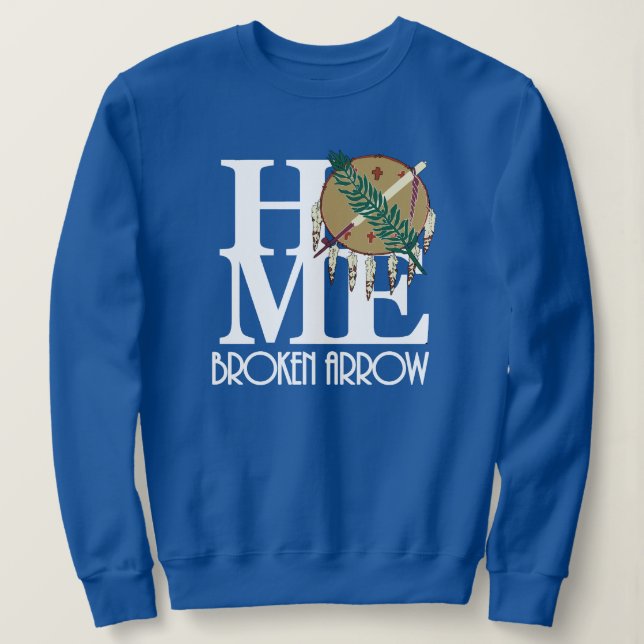 HOME Broken Arrow Oklahoma (vit text) T Shirt (Design framsida)
