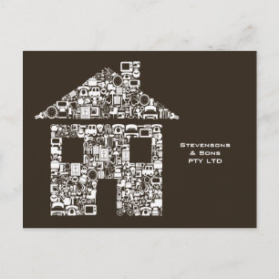 Home Business Promoted Marknadsföring Card Vykort
