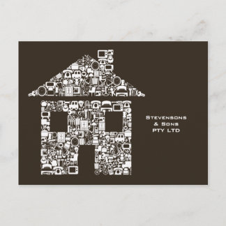 Home Business Promoted Marknadsföring Card Vykort