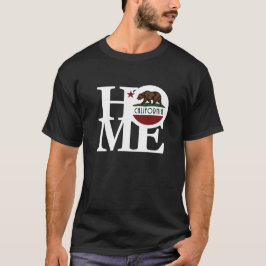 HOME California (vit text) Front Print T Shirt
