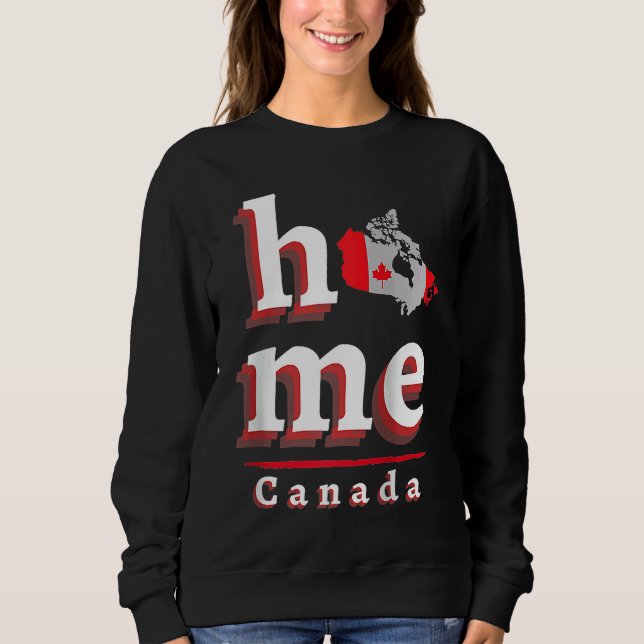 Home Canada for Men Women Kids Canadian Raglan Bas T Shirt (Framsida)