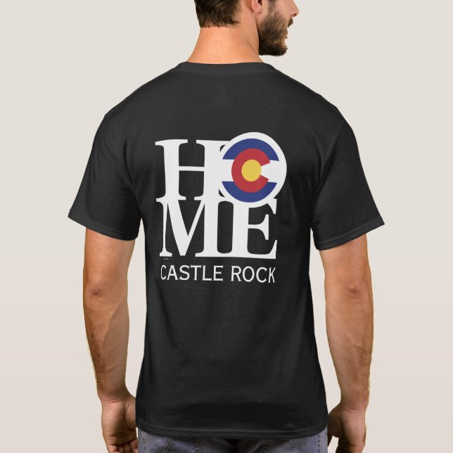HOME Castle Sten mörk T Tee Shirt (Baksida)