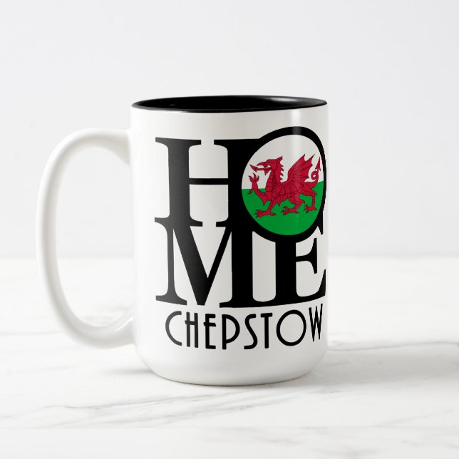 HOME Chepstow Wales 15oz Två-Tonad Mugg (Vänster)