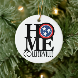 HOME Collierville Tennessee Julgransprydnad Keramik
