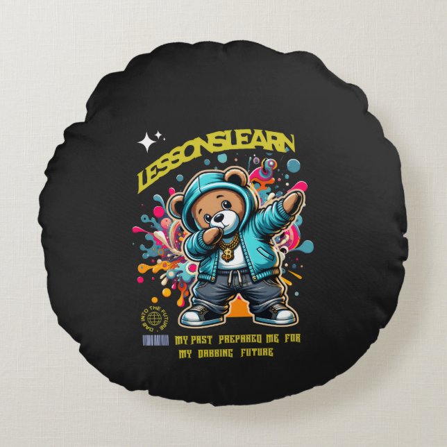 Home DABBING FUTURE Lessons Learn  Pillow  Rund Kudde (Framsidan)