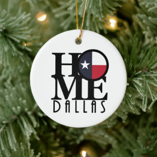 HOME Dallas Texas Julgransprydnad Keramik