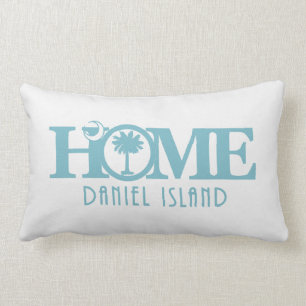 HOME Daniel Island (medelljusblå) Lumbarkudde