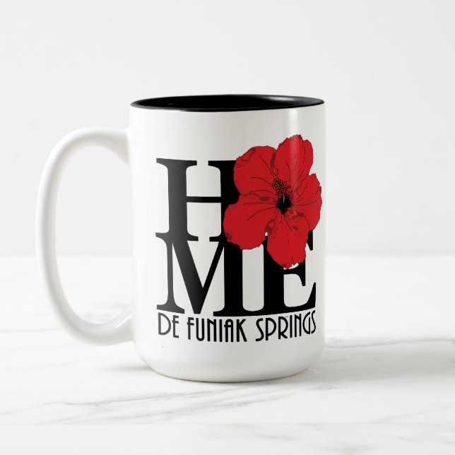 HOME De Funiak Vår 15oz Red Hibiscus Två-Tonad Mugg (Vänster)