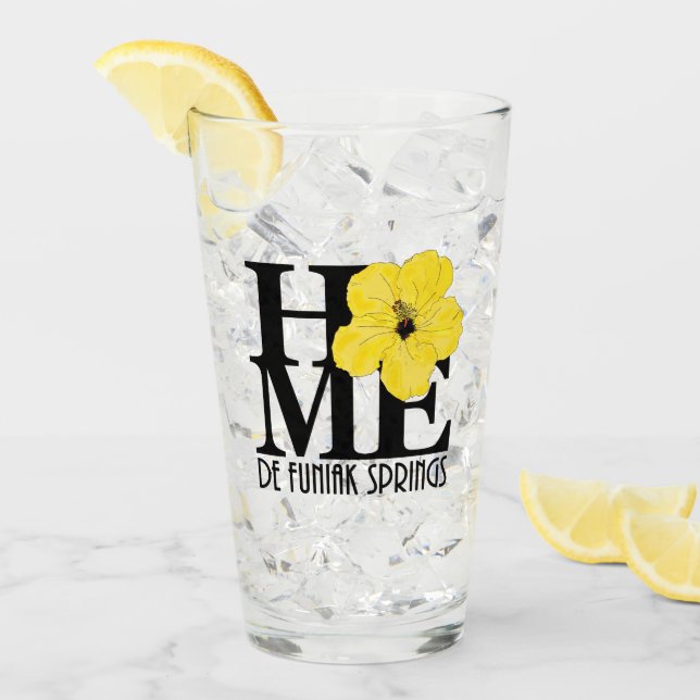 HOME De Funiak Vår Gult Hibiscus Glaskopp (Framsida Ice)