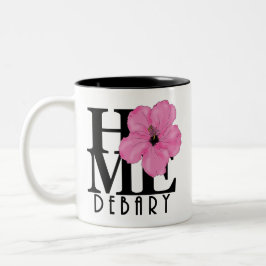 HOME Debary Florida 11oz Rosa Hibisus Två-Tonad Mugg