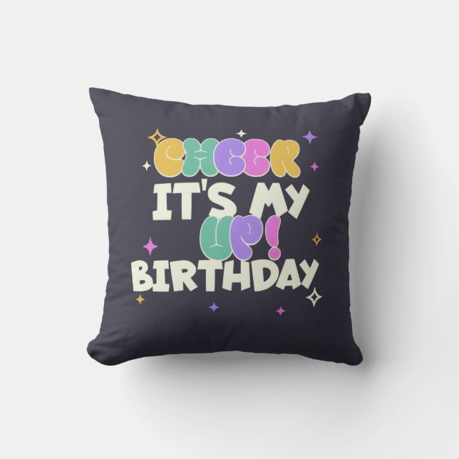 HOME DECOR BIRTHDAY CHEER UP THROW PILLOW  KUDDE (Framsida)