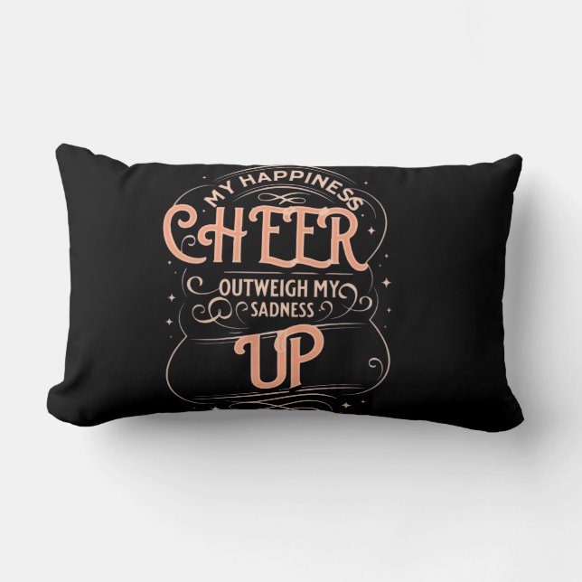 HOME DECOR HAPPINESS CHEER UP ACCENT PILLOW  LUMBARKUDDE (Framsida)