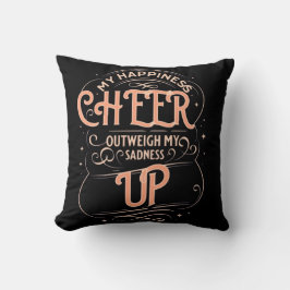 HOME DECOR HAPPINESS CHEER UP THROW PILLOW  KUDDE