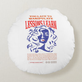 HOME DECOR MANIPULATE LESSONS LEARN ROUND PILLOW  RUND KUDDE