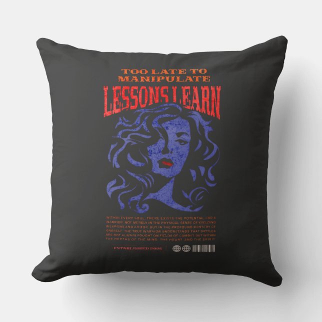 HOME DECOR MANIPULATE LESSONS LEARN THROW PILLOW  KUDDE (Framsida)