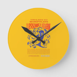 HOME DECOR MANIPULATE LESSONS LEARN WALL CLOCK RUND KLOCKA