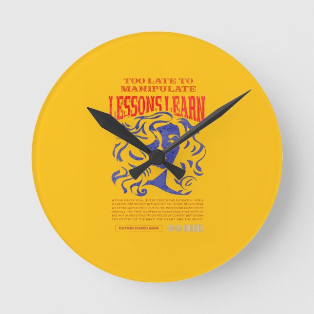 HOME DECOR MANIPULATE LESSONS LEARN WALL CLOCK  RUND KLOCKA (Framsida)