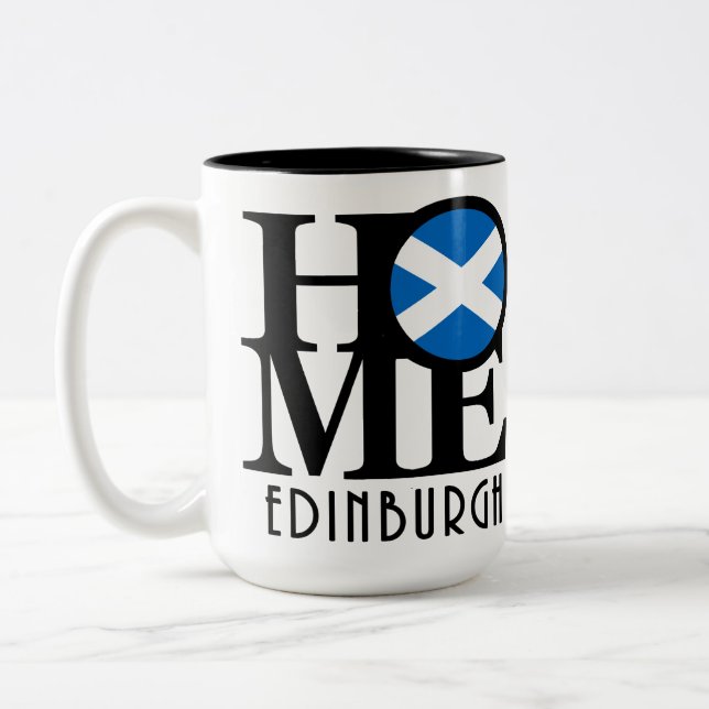 HOME Edinburgh Scotland 15oz Två-Tonad Mugg (Vänster)