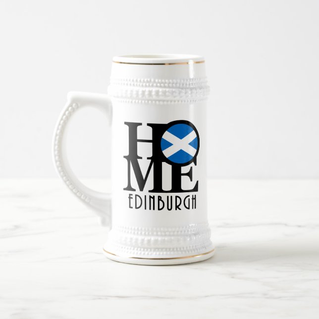 HOME Edinburgh Scotland Beer Stein Sejdel (Vänster)