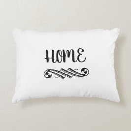 Home Elegant Home Pillow in Black and White Prydnadskudde