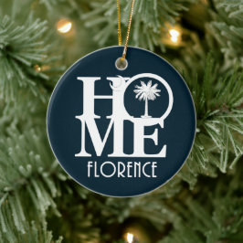 Home Florence, South Carolina Julgransprydnad Keramik