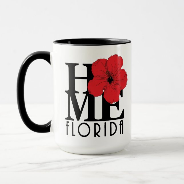 HOME Florida Red Hibiscus 15oz Mugg (Vänster)