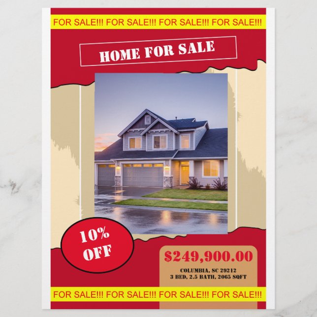 Home for sale flyer poster (Framsidan)