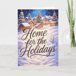 'Home for the Holidays' Folded Greeting Card Kort
