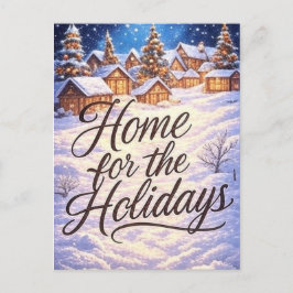 'Home for the Holidays' Postcard Vykort