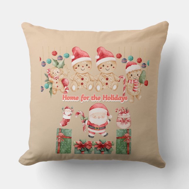 Home for the Holidays -Santa Claus pillow Kudde (Framsida)