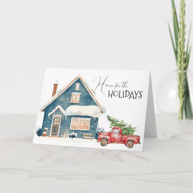 Home for the Holidays Truck with Tree Helgkort (Framsida)