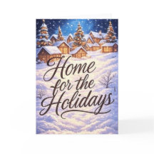 "Home for the Holidays" Viklad gratulationskort