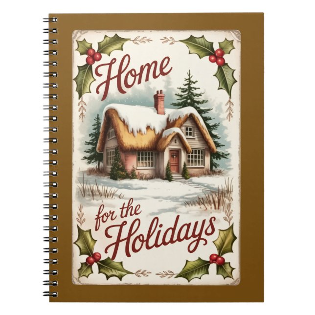 Home For The Holidays Winter Notebook Anteckningsbok (Framsidan)