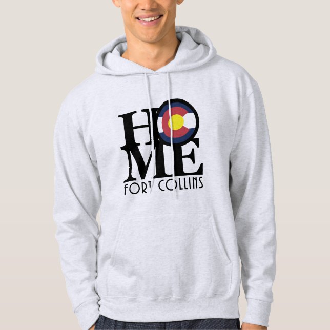 HOME Fort Collins Colorado Hoodie (Framsida)