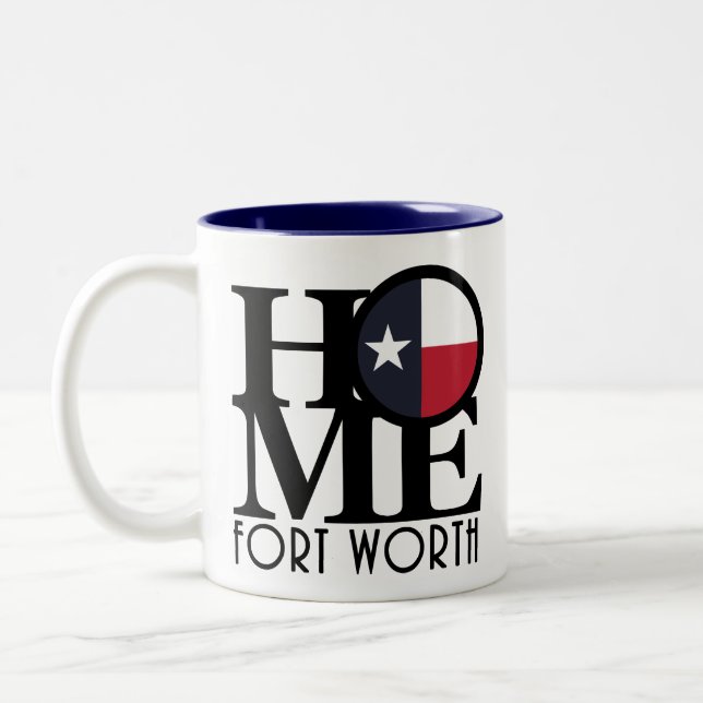 HOME Fort Worth Texas Två-Tonad Mugg (Vänster)
