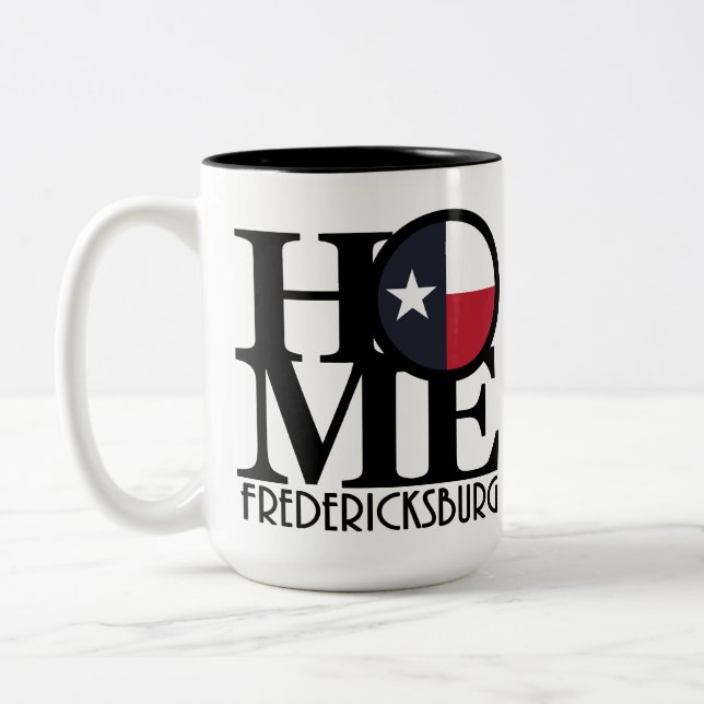 HOME Fredericsburg Texas 15oz Två-Tonad Mugg (Vänster)