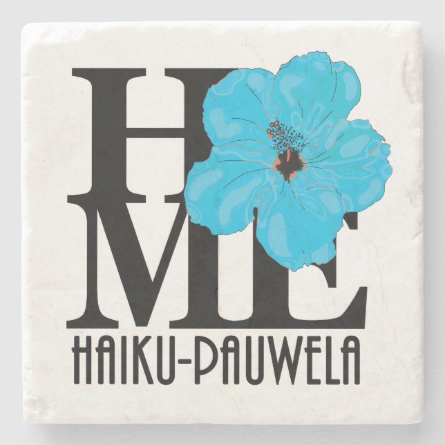 HOME Haiku-Pauwela blue hibiscus Stenunderlägg (Framsidan)