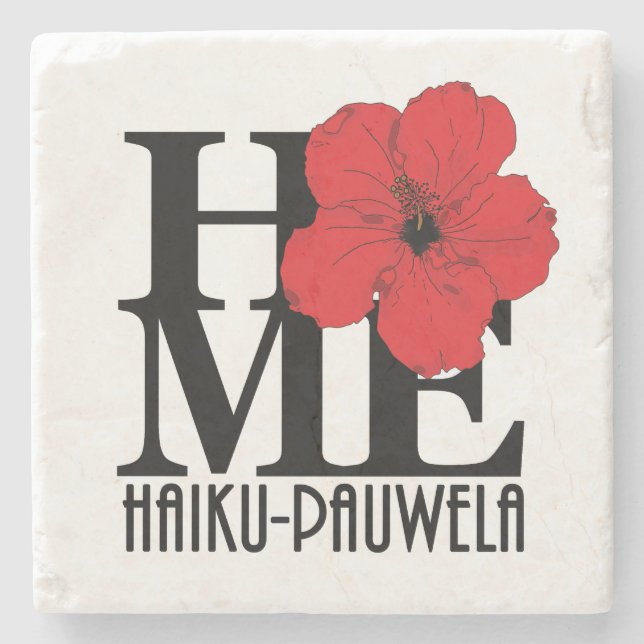 HOME Haiku-Pauwela Red Hibiscus Stenunderlägg (Framsidan)