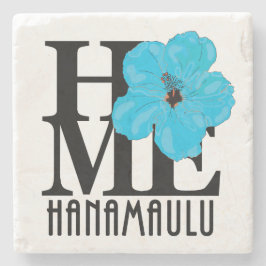 HOME Hanamaulu Hawaii Blue Hibscus Stenunderlägg
