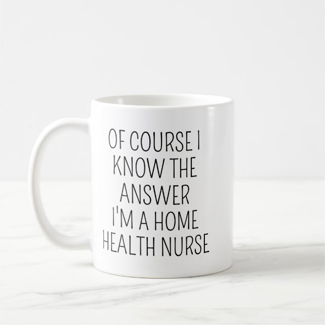 Home Health Nurse Coffee Mug/Funny Nurse Gift/Nurs Kaffemugg (Vänster)